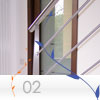 parapetto Inox modello FLAT della linea INOXLIVE