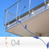 parapetto Inox per esterno modello FLAT della linea INOXLIVE