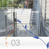 parapetto Inox per esterno modello FLAT della linea INOXLIVE