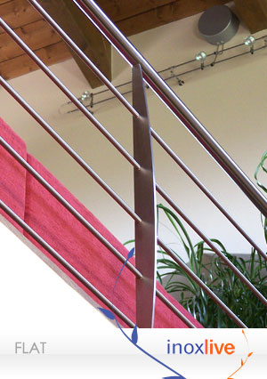 parapetto Inox modello FLAT della linea INOXLIVE