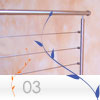 parapetto inox modello TWIST della linea INOXLIVE
